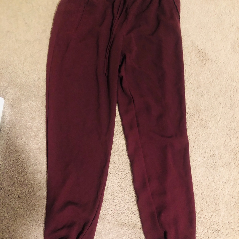 burgundy dress pants